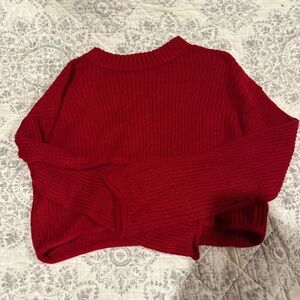 Wild Fable Vibrant Red Crew Neck Sweater